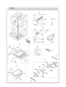 Freezer Parts parts for Samsung Bottom-Mount Refrigerator RF28HFEDTSG/AA-00 from AppliancePartsPros.com