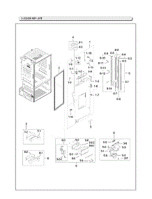 Left Refrigerator Door Parts parts for Samsung Bottom-Mount Refrigerator RF28HFEDTSG/AA-00 from AppliancePartsPros.com