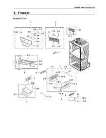 Freezer parts for Samsung Bottom-Mount Refrigerator RF28HMEDBSR/AA-12 from AppliancePartsPros.com