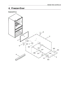 Freezer Door parts for Samsung Bottom-Mount Refrigerator RF28HMEDBSR/AA-12 from AppliancePartsPros.com