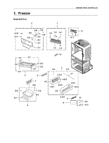 Freezer parts for Samsung Bottom-Mount Refrigerator RF28HMEDBSR/AA-13 from AppliancePartsPros.com