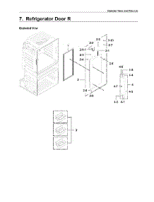 Right Refrigerator Door parts for Samsung Bottom-Mount Refrigerator RF28HMEDBSR/AA-14 from AppliancePartsPros.com