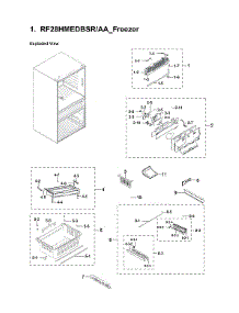 Freezer Parts parts for Samsung Bottom-Mount Refrigerator RF28HMEDBSR/AA-19 from AppliancePartsPros.com