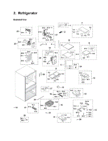Refrigerator Parts parts for Samsung Bottom-Mount Refrigerator RF28HMEDBSR/AA-19 from AppliancePartsPros.com