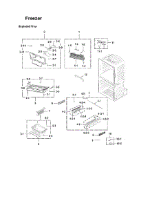 Freezer Parts parts for Samsung Bottom-Mount Refrigerator RF28JBEDBSG/AA-08 from AppliancePartsPros.com