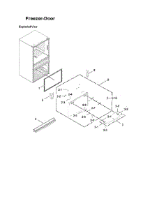 Freezer-Door Parts parts for Samsung Bottom-Mount Refrigerator RF28JBEDBSR/AA-08 from AppliancePartsPros.com