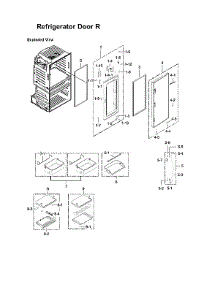 Right Refrigerator Door Parts parts for Samsung Bottom-Mount Refrigerator RF28JBEDBSR/AA-08 from AppliancePartsPros.com