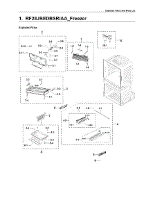 Freezer Parts parts for Samsung Bottom-Mount Refrigerator RF28JBEDBSR/AA-13 from AppliancePartsPros.com