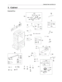 Cabinet Parts parts for Samsung Bottom-Mount Refrigerator RF28JBEDBSR/AA-13 from AppliancePartsPros.com