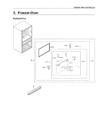 Freezer Door Parts parts for Samsung Bottom-Mount Refrigerator RF28JBEDBSR/AA-13 from AppliancePartsPros.com