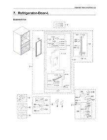 Left Refrigerator Door Parts parts for Samsung Bottom-Mount Refrigerator RF28JBEDBSR/AA-13 from AppliancePartsPros.com