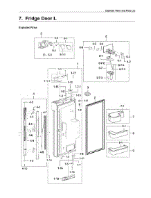 Left Refrigerator Parts parts for Samsung Bottom-Mount Refrigerator RF28M9580SG/AA-01 from AppliancePartsPros.com