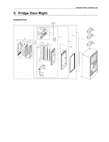 Right Refrigerator Door Parts parts for Samsung Bottom-Mount Refrigerator RF28N9780SG/AA-01 from AppliancePartsPros.com