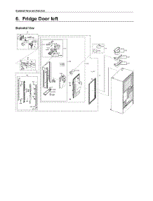 Left Refrigerator Door Parts parts for Samsung Bottom-Mount Refrigerator RF28N9780SG/AA-01 from AppliancePartsPros.com