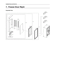 Right Freezer Door Parts parts for Samsung Bottom-Mount Refrigerator RF28N9780SG/AA-01 from AppliancePartsPros.com