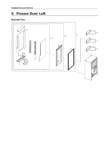 Left Freezer Door Parts parts for Samsung Bottom-Mount Refrigerator RF28N9780SG/AA-01 from AppliancePartsPros.com