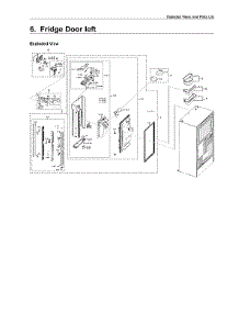 Left Refrigerator Door Parts parts for Samsung Bottom-Mount Refrigerator RF28N9780SG/AA-02 from AppliancePartsPros.com