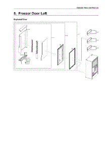 Left Freezer Door Parts parts for Samsung Bottom-Mount Refrigerator RF28N9780SG/AA-02 from AppliancePartsPros.com