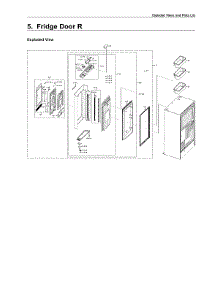 Right Refrigerator Door Parts parts for Samsung Bottom-Mount Refrigerator RF28N9780SG/AA-03 from AppliancePartsPros.com