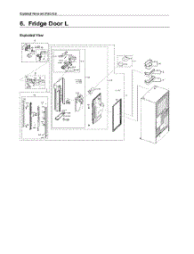 Left Refrigerator Door Parts parts for Samsung Bottom-Mount Refrigerator RF28N9780SG/AA-03 from AppliancePartsPros.com