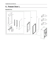 Left Freezer Door Parts parts for Samsung Bottom-Mount Refrigerator RF28N9780SG/AA-04 from AppliancePartsPros.com