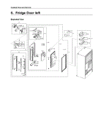 Left Refrigerator Door Parts parts for Samsung Bottom-Mount Refrigerator RF28N9780SG/AA-06 from AppliancePartsPros.com