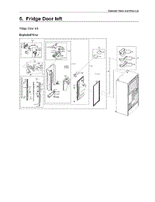 Left Refrigerator Door Parts parts for Samsung Bottom-Mount Refrigerator RF28N9780SG/AA-07 from AppliancePartsPros.com