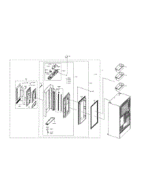 Right Refrigerator Door parts for Samsung Bottom-Mount Refrigerator RF28N9780SR/AA-00 from AppliancePartsPros.com
