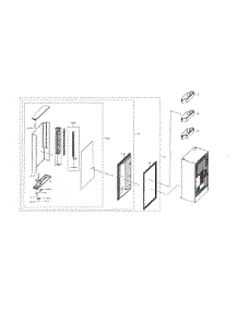 Right Freezer Door parts for Samsung Bottom-Mount Refrigerator RF28N9780SR/AA-00 from AppliancePartsPros.com