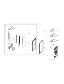 Left Freezer Door parts for Samsung Bottom-Mount Refrigerator RF28N9780SR/AA-00 from AppliancePartsPros.com