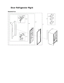 Right Refrigerator Door Parts parts for Samsung Bottom-Mount Refrigerator RF28R6201SR/AA-51 from AppliancePartsPros.com