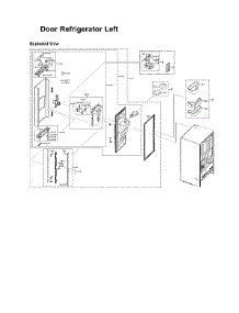 Left Refrigerator Door Parts parts for Samsung Bottom-Mount Refrigerator RF28R6201SR/AA-51 from AppliancePartsPros.com