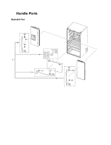 Handle Parts parts for Samsung Bottom-Mount Refrigerator RF28R6201SR/AA-51 from AppliancePartsPros.com