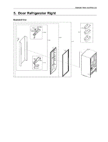 Right Refrigerator Door Parts parts for Samsung Bottom-Mount Refrigerator RF28R6221SR/AA-00 from AppliancePartsPros.com