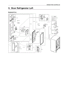 Left Refrigerator Door Parts parts for Samsung Bottom-Mount Refrigerator RF28R6221SR/AA-00 from AppliancePartsPros.com