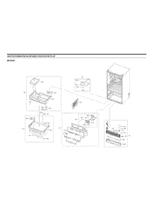 Freezer parts for Samsung Bottom-Mount Refrigerator RF28R6241SR/AA-00 from AppliancePartsPros.com