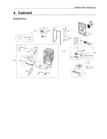 Cabinet 2 Parts parts for Samsung Bottom-Mount Refrigerator RF28R7201DT/AA-00 from AppliancePartsPros.com