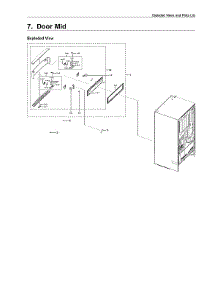 Mid Door Parts parts for Samsung Bottom-Mount Refrigerator RF28R7201DT/AA-00 from AppliancePartsPros.com