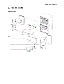 Handle Parts parts for Samsung Bottom-Mount Refrigerator RF28R7201DT/AA-00 from AppliancePartsPros.com