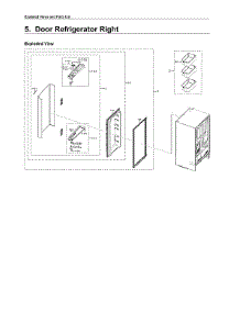 Right Refrigerator Door Parts parts for Samsung Bottom-Mount Refrigerator RF28R7201SG/AA-00 from AppliancePartsPros.com