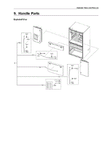 Handle Parts parts for Samsung Bottom-Mount Refrigerator RF28R7201SG/AA-00 from AppliancePartsPros.com