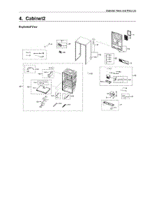 Cabinet 2 Parts parts for Samsung Bottom-Mount Refrigerator RF28R7351DT/AA-00 from AppliancePartsPros.com