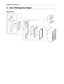 Right Refrigerator Door Parts parts for Samsung Bottom-Mount Refrigerator RF28R7351DT/AA-00 from AppliancePartsPros.com