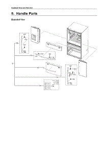 Handle Parts parts for Samsung Bottom-Mount Refrigerator RF28R7351DT/AA-00 from AppliancePartsPros.com