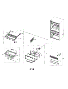 Freezer parts for Samsung Bottom-Mount Refrigerator RF28R7351SG/AA-00 from AppliancePartsPros.com
