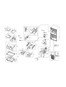Refrigerator Shelves & Drawers parts for Samsung Bottom-Mount Refrigerator RF28R7351SG/AA-00 from AppliancePartsPros.com