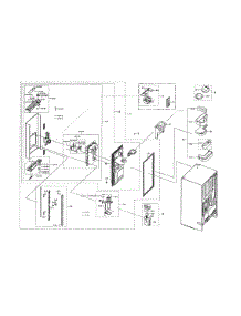 Left Refrigerator Door parts for Samsung Bottom-Mount Refrigerator RF28R7351SG/AA-00 from AppliancePartsPros.com