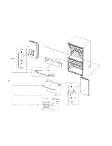 Handle Parts parts for Samsung Bottom-Mount Refrigerator RF28R7351SG/AA-00 from AppliancePartsPros.com