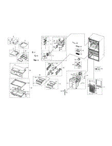 Refrigerator parts for Samsung Bottom-Mount Refrigerator RF28R7351SR/AA-00 from AppliancePartsPros.com