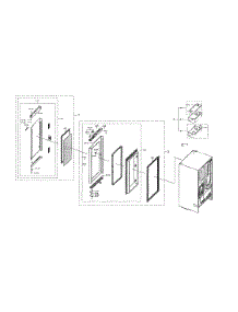 Right Refrigerator Door parts for Samsung Bottom-Mount Refrigerator RF28R7351SR/AA-00 from AppliancePartsPros.com